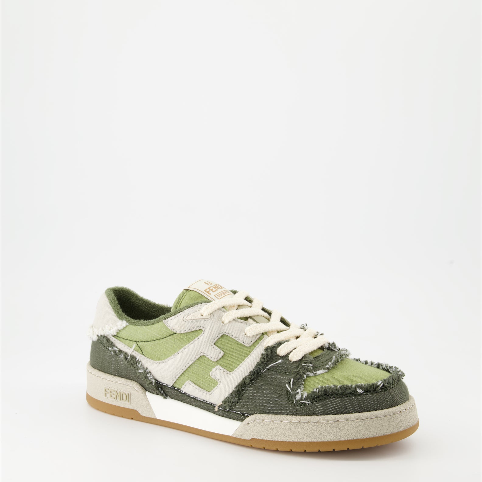 Sneakers Baskets Fendi Match Fendi Green Homme