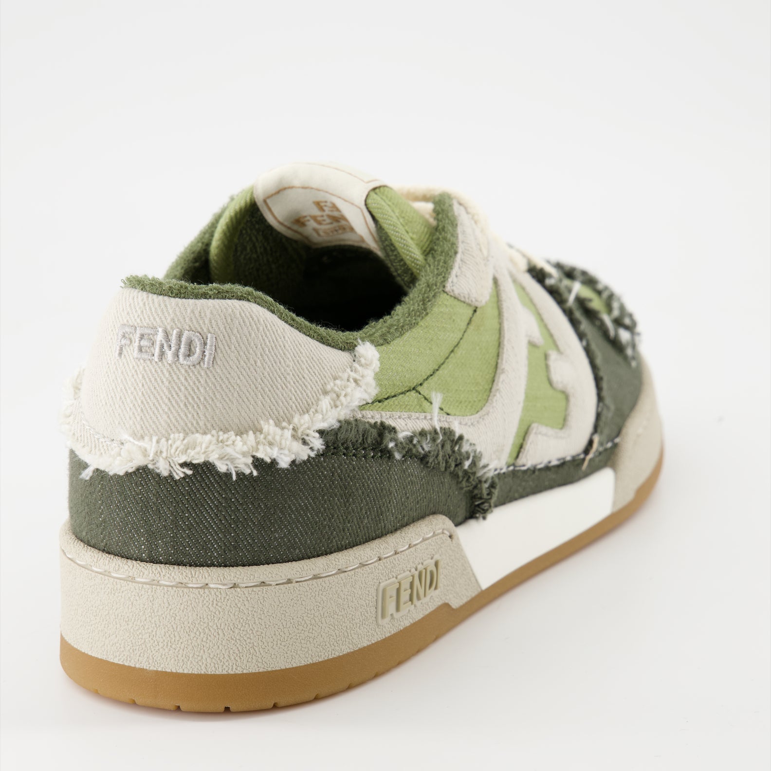 Sneakers Baskets Fendi Match Fendi Green Homme
