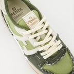 Sneakers Baskets Fendi Match Fendi Green Homme
