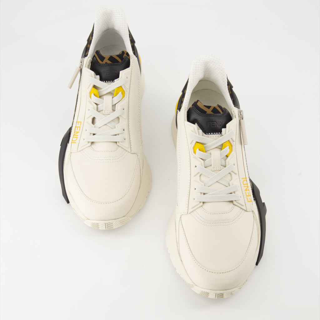 Baskets Baskets Fendi Flow Fendi Beige Homme