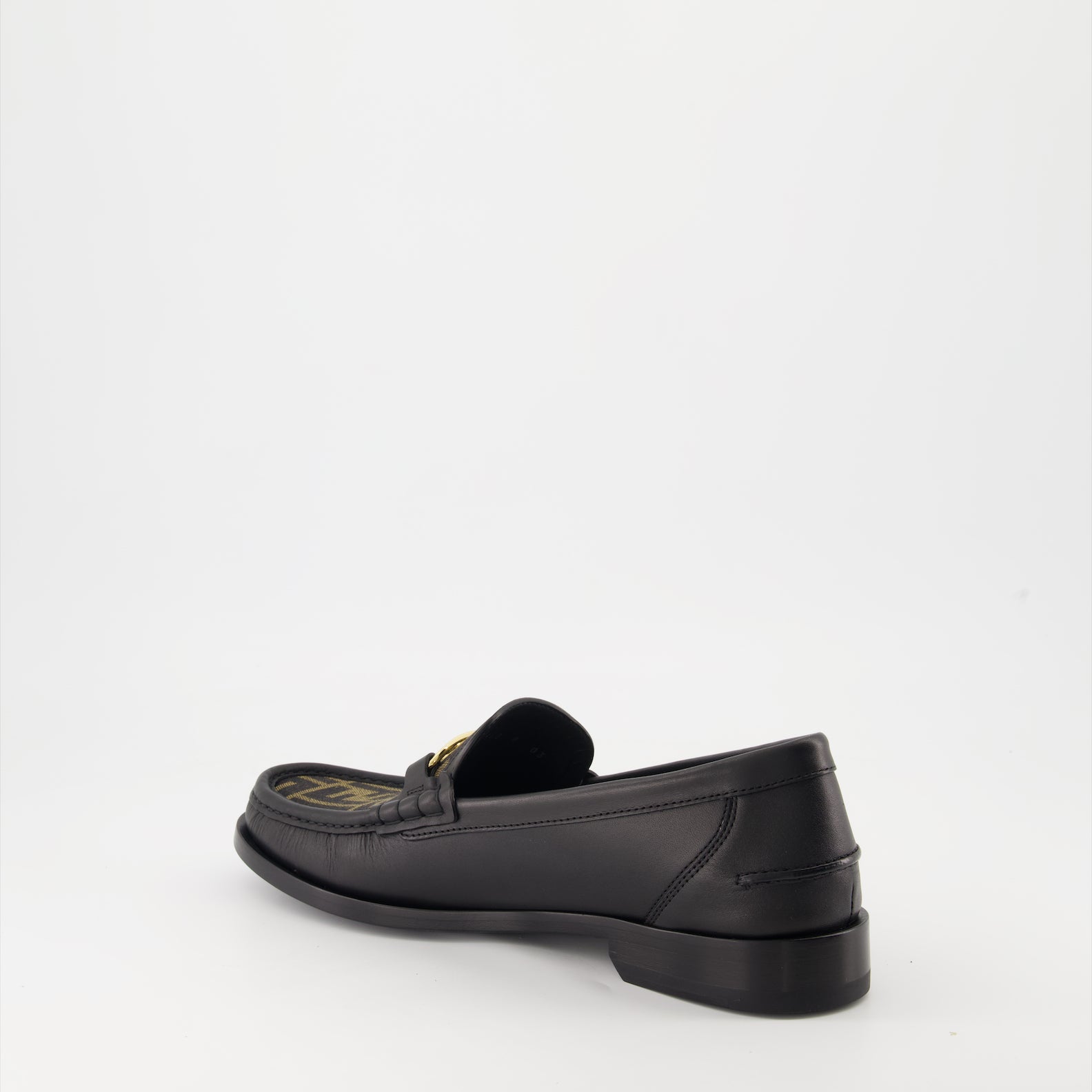 Loafers Fendi O'Lock Leather Loafers Fendi Black Homme