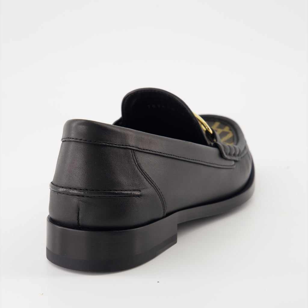 Loafers Fendi O'Lock Leather Loafers Fendi Black Homme