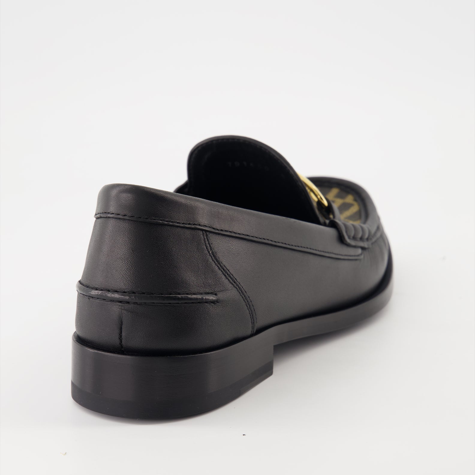 Loafers Fendi O'Lock Leather Loafers Fendi Black Homme