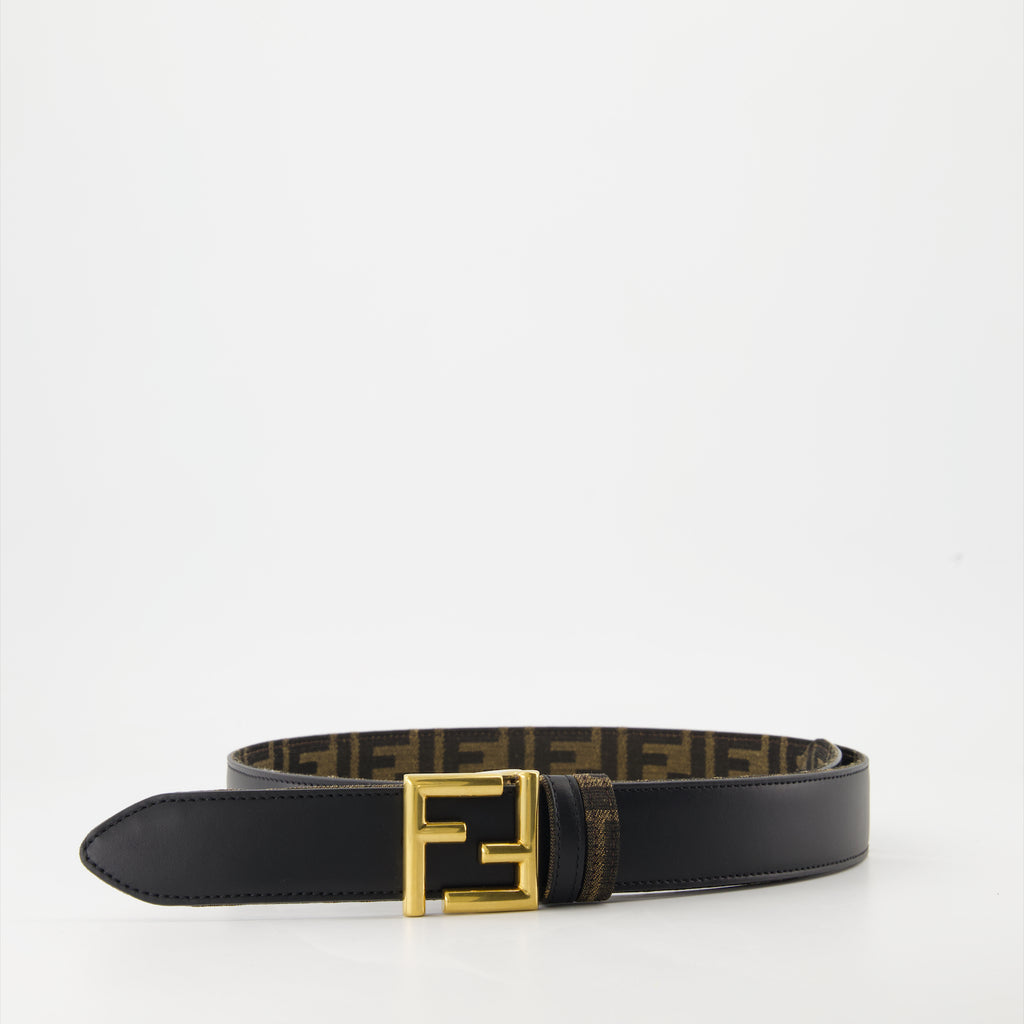 Gürtel Ceinture FF réversible Fendi Schwarz Femme