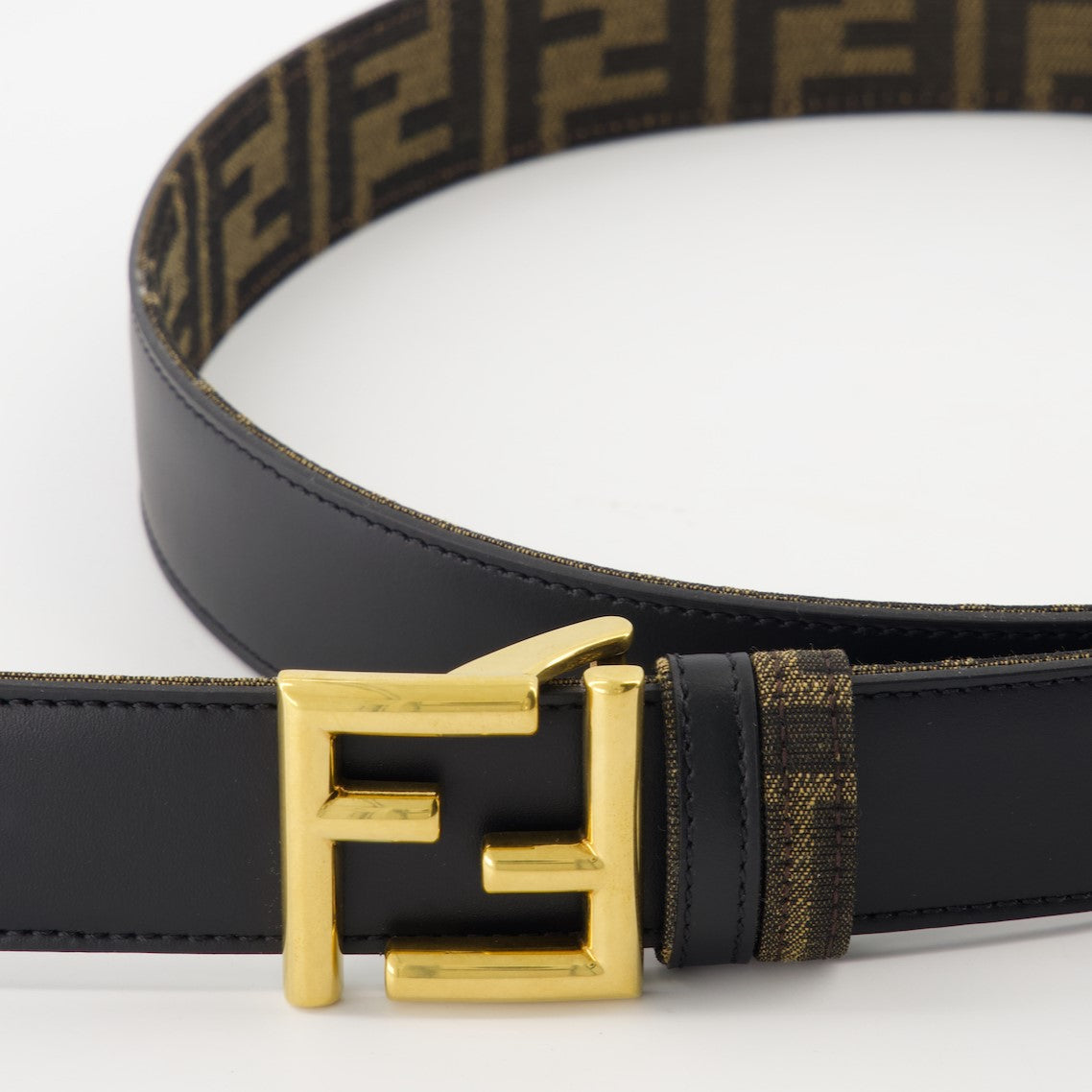 Gürtel Ceinture FF réversible Fendi Schwarz Femme