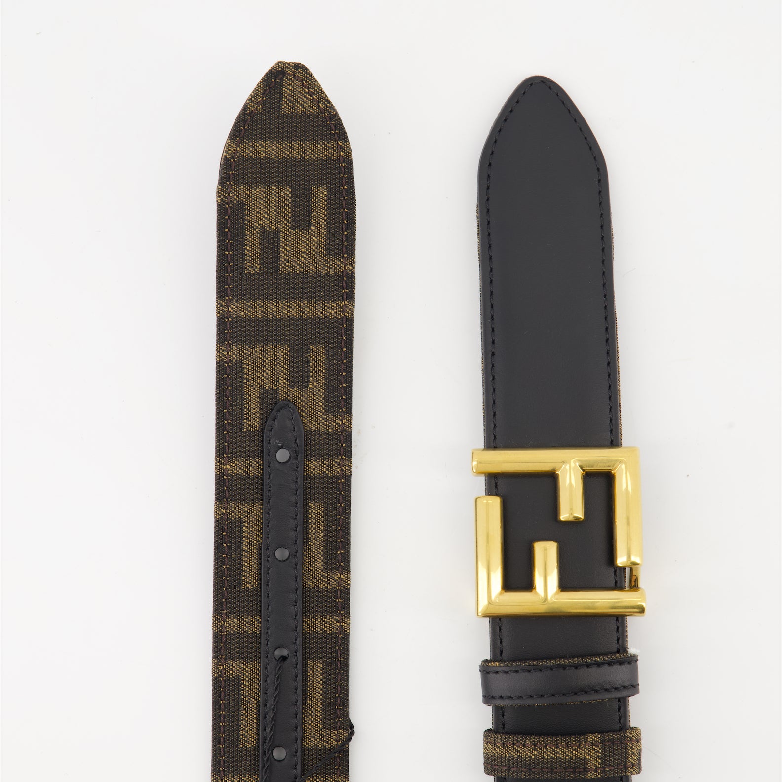 Gürtel Ceinture FF réversible Fendi Schwarz Femme
