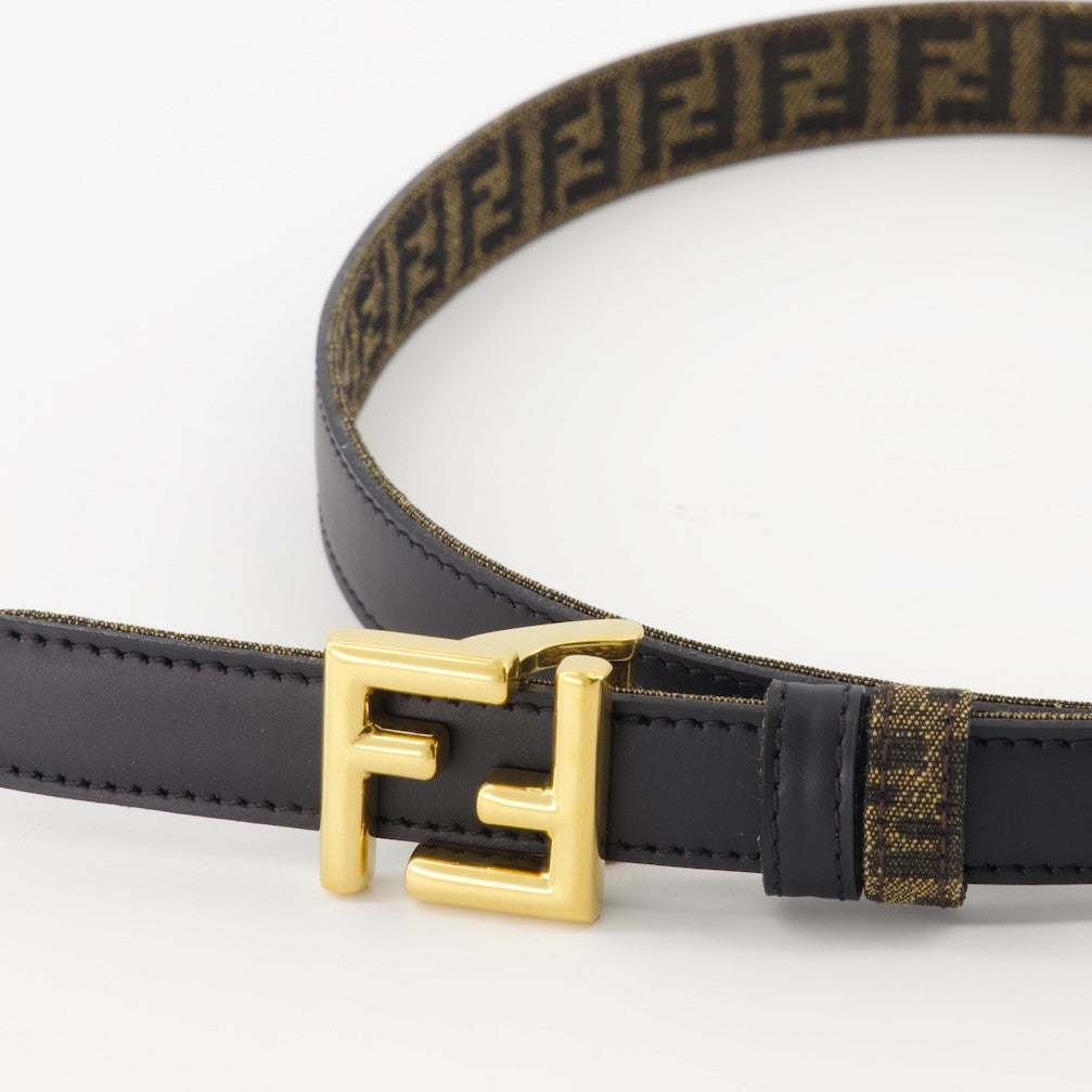 Ceintures Ceinture FF réversible Fendi Noir Femme