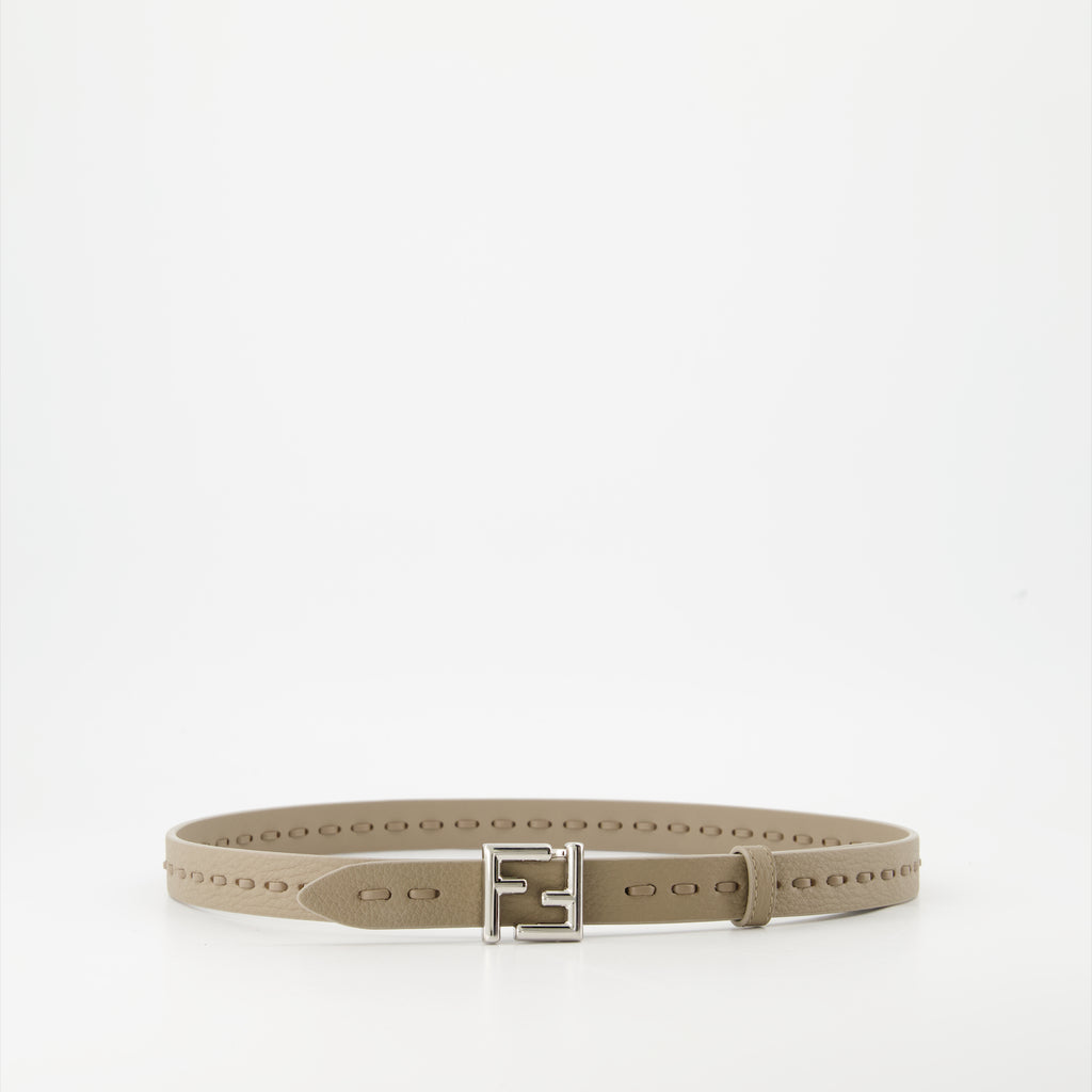 Ceintures Ceinture FF Fendi Beige Femme