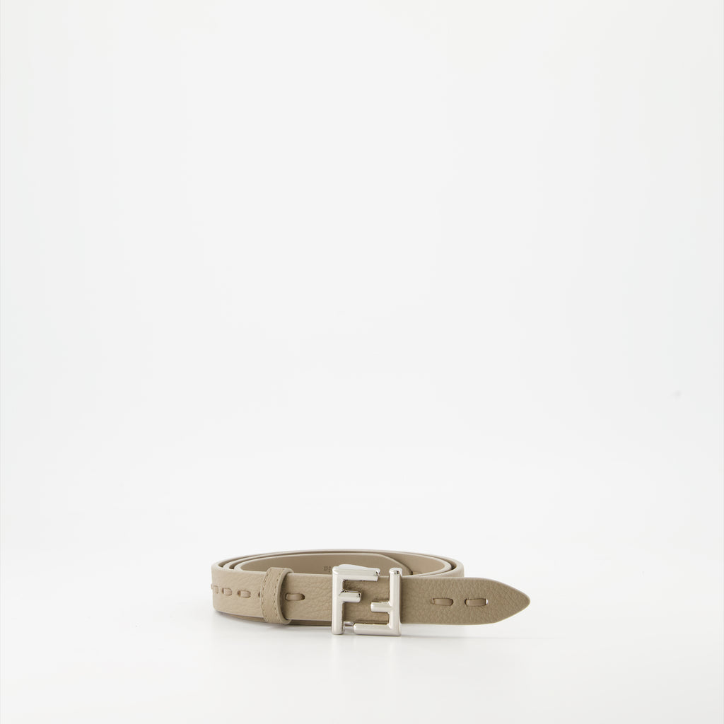 Ceintures Ceinture FF Fendi Beige Femme