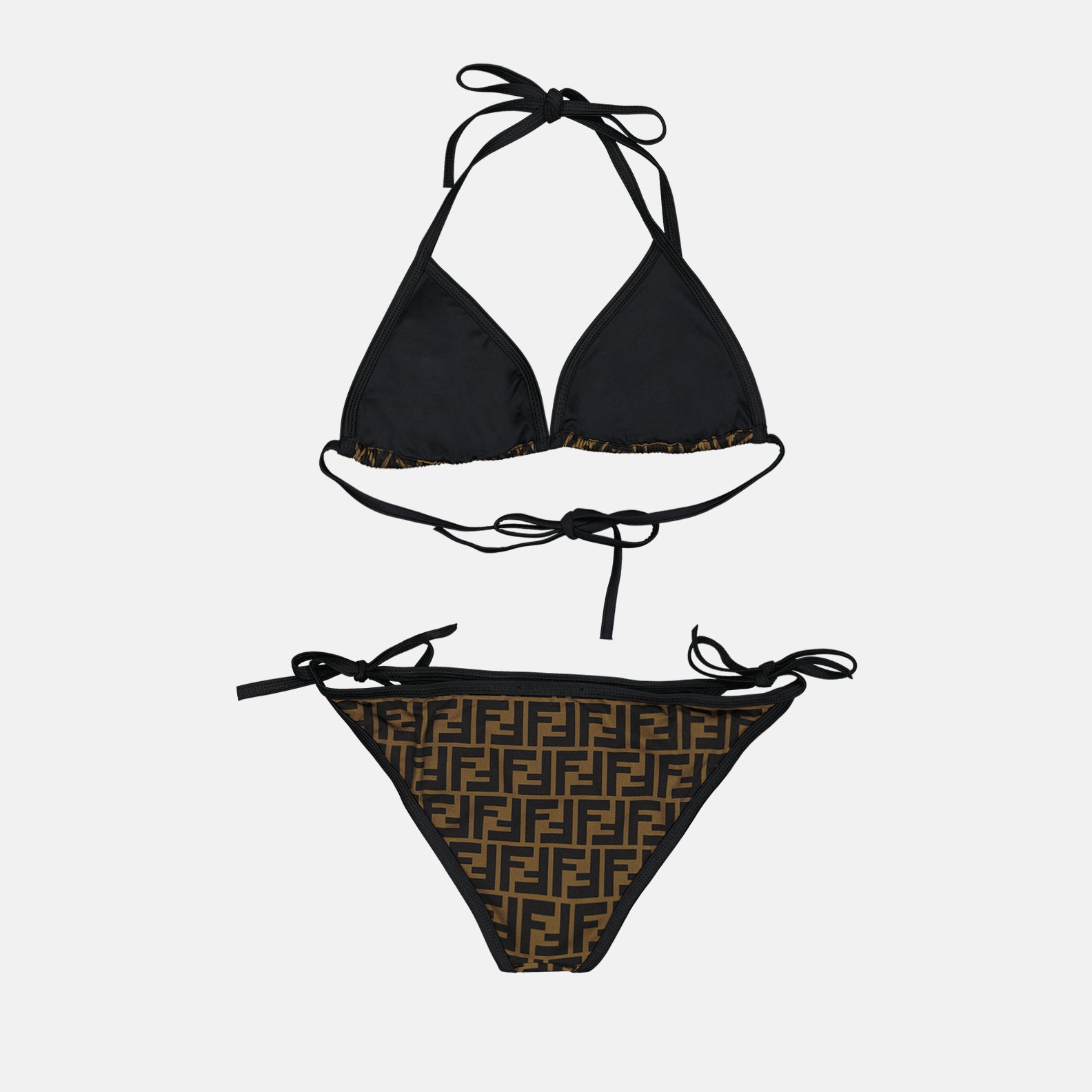 Beachwear Bikini FF Fendi Brown Femme
