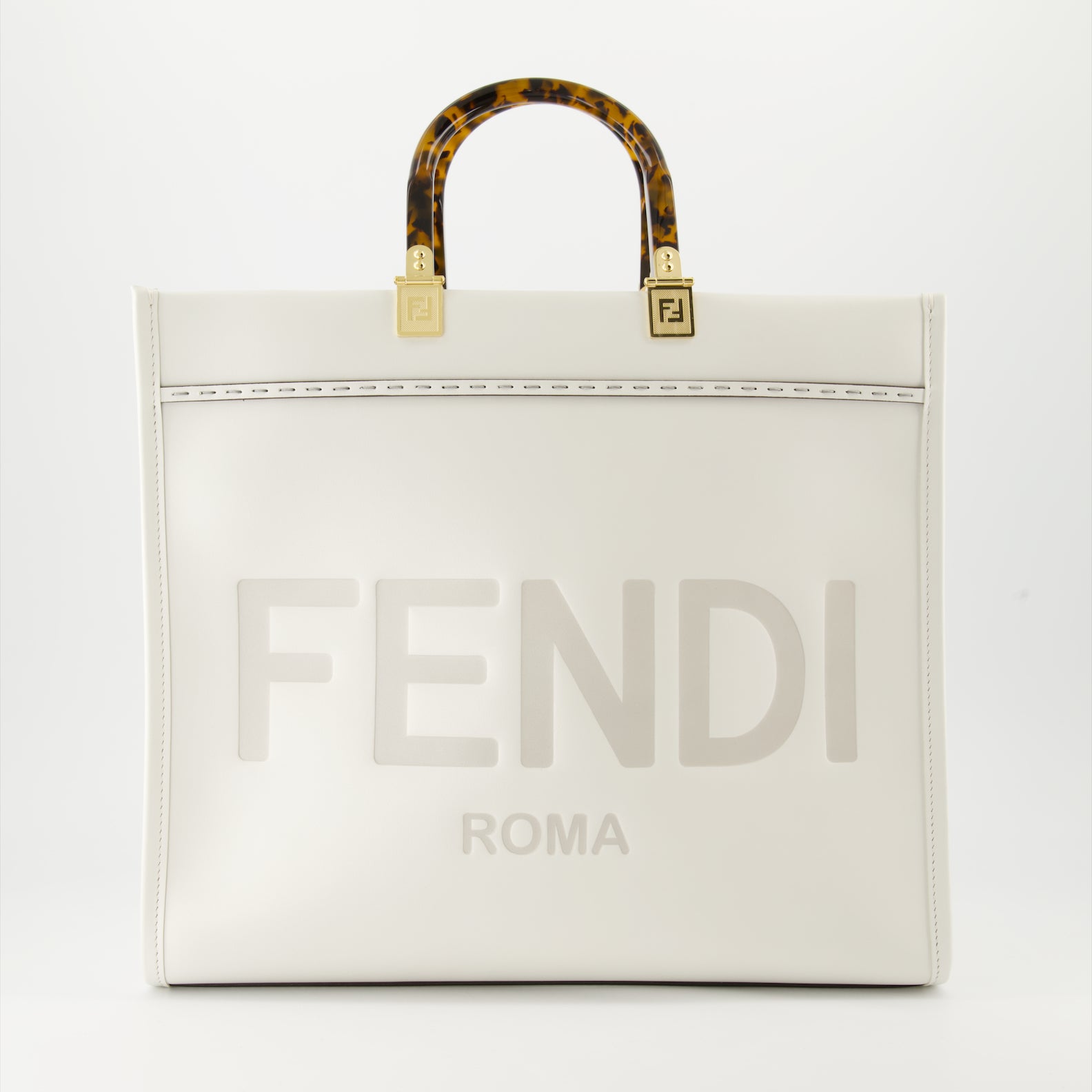 Borse tote Sac cabas Sunshine Fendi Bianco Femme