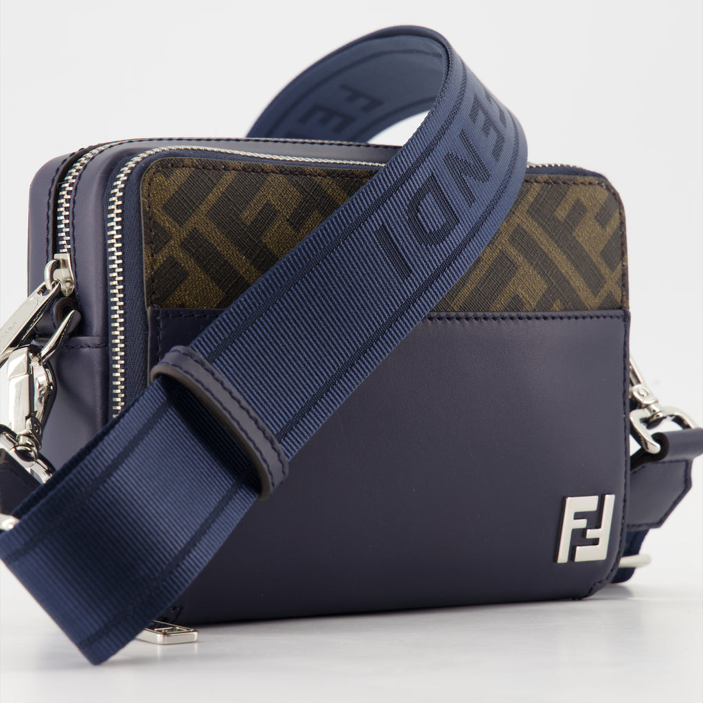 Borse a tracolla Sac bandoulière Organizer FF Fendi Blu scuro Homme