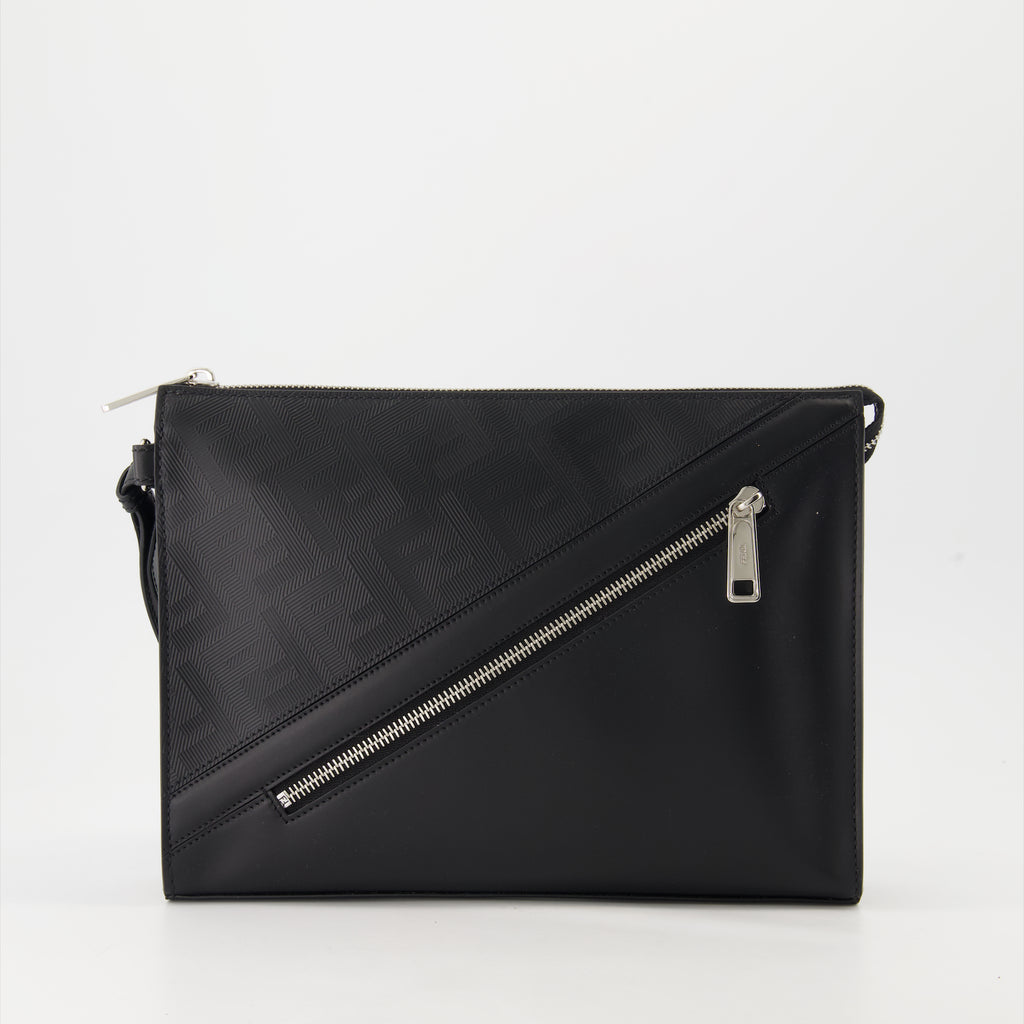 Pouches Pochette Fendi Shadow Diagonal Fendi Black Homme