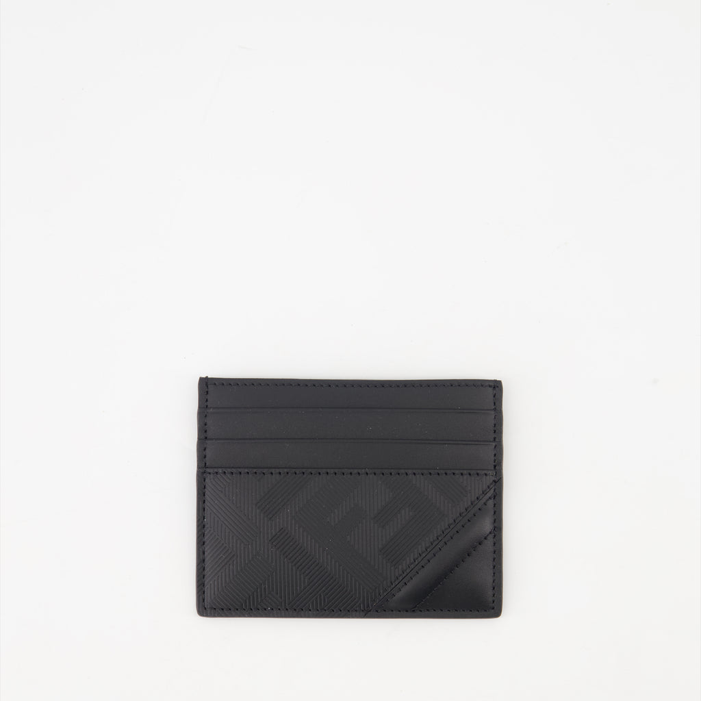 Petite maroquinerie Porte-cartes en cuir Fendi Shadow Fendi Noir Homme