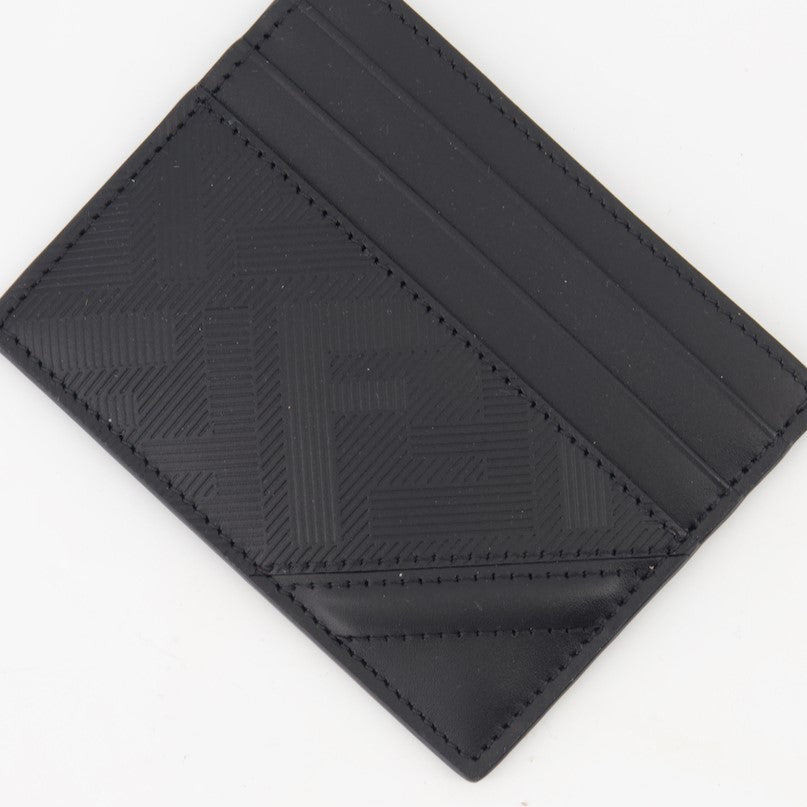 Petite maroquinerie Porte-cartes en cuir Fendi Shadow Fendi Noir Homme