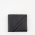Small leather goods Portefeuille en cuir Fendi Shadow Fendi Black Homme