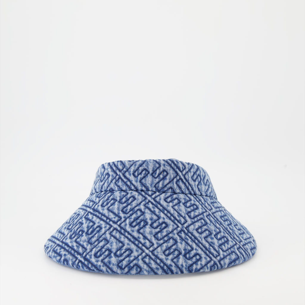 Chapeaux, casquettes et bonnets Visère FF en denim Fendi Bleu Femme
