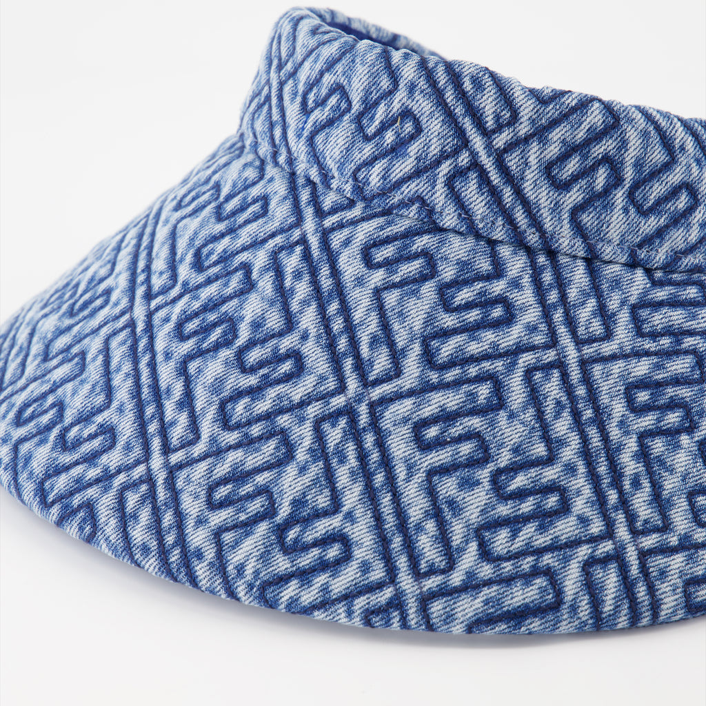 Chapeaux, casquettes et bonnets Visère FF en denim Fendi Bleu Femme