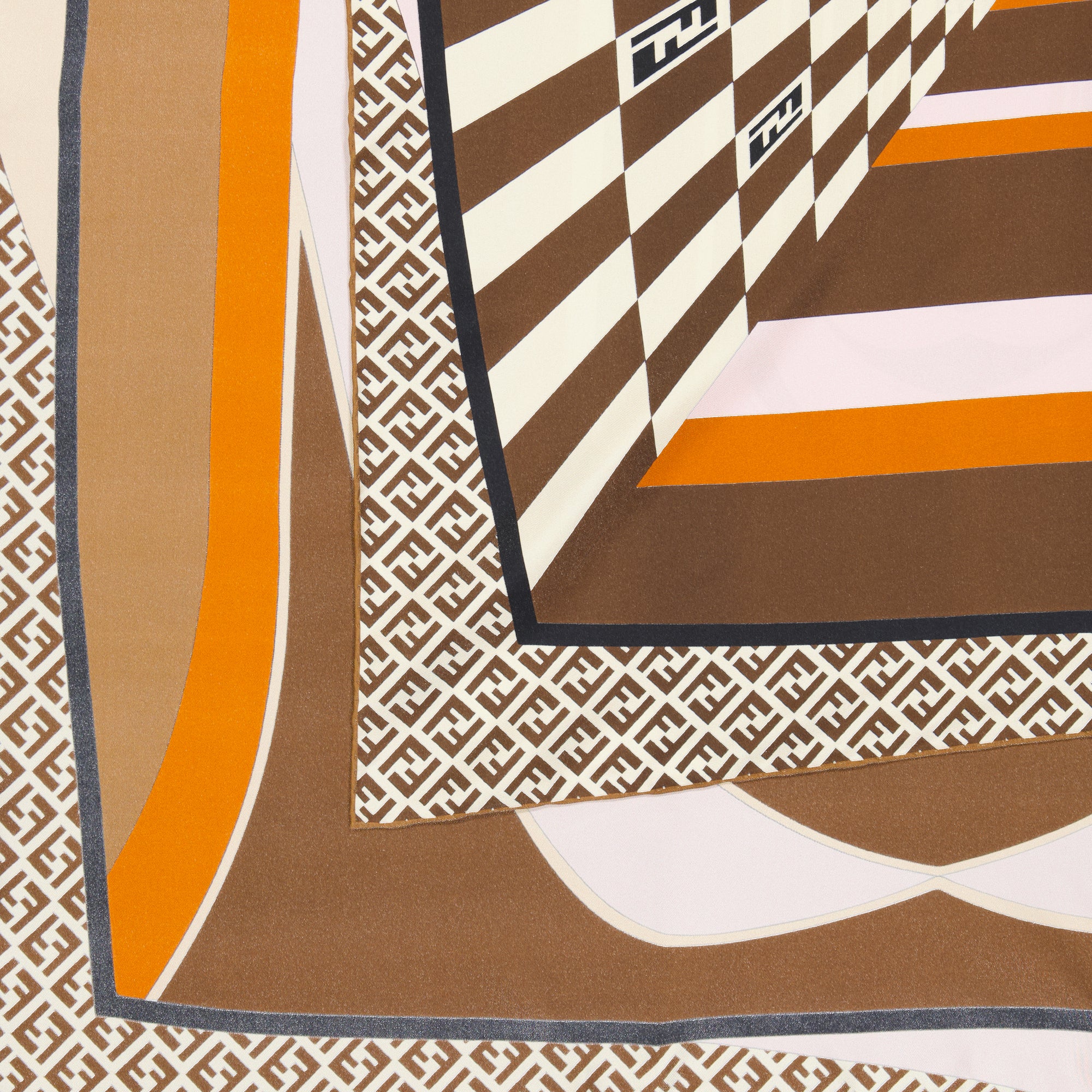 Schals und handschuhe Foulard en soie Fendi Braun Femme