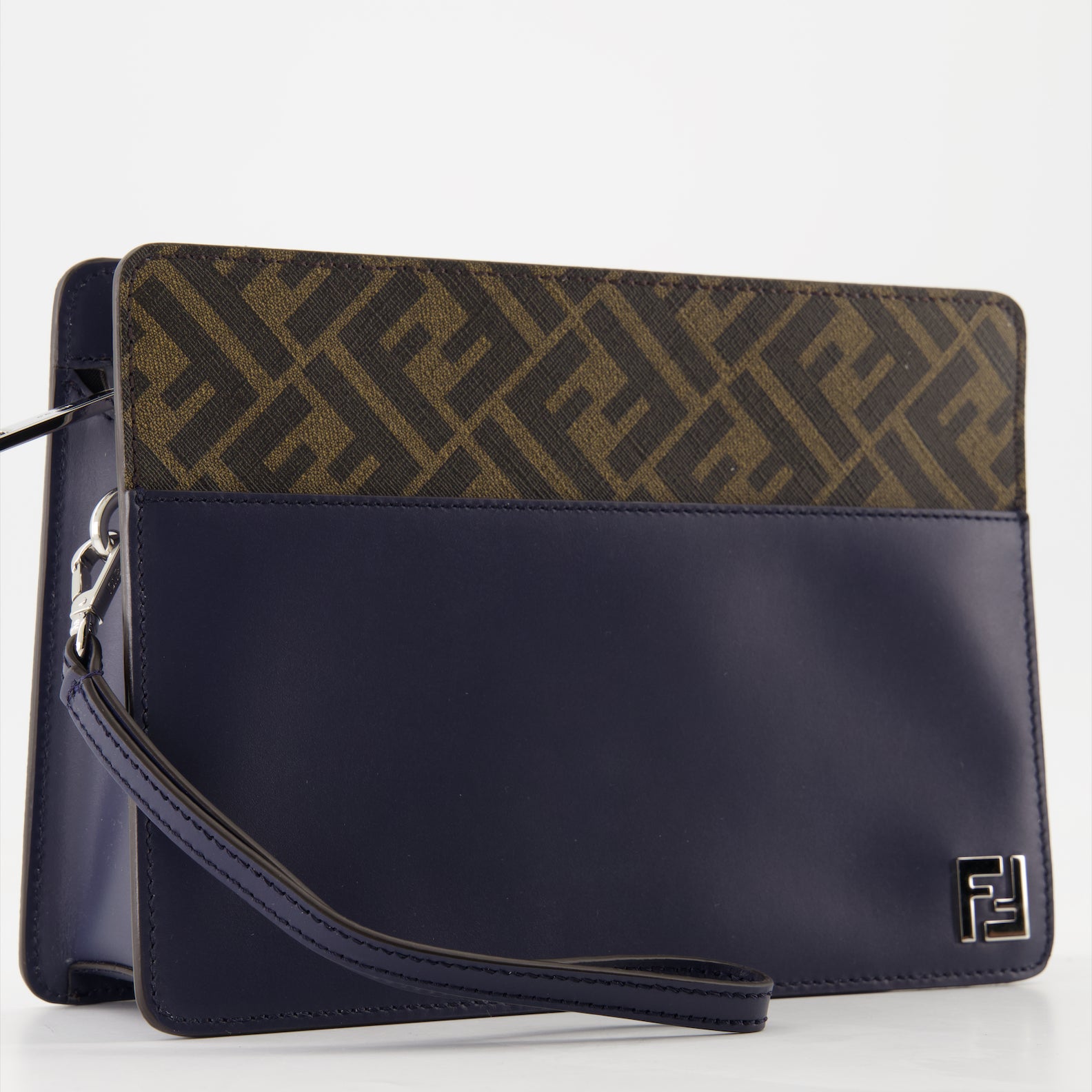 Pochettes Pochette Standing Squared FF Fendi Bleu foncé Homme