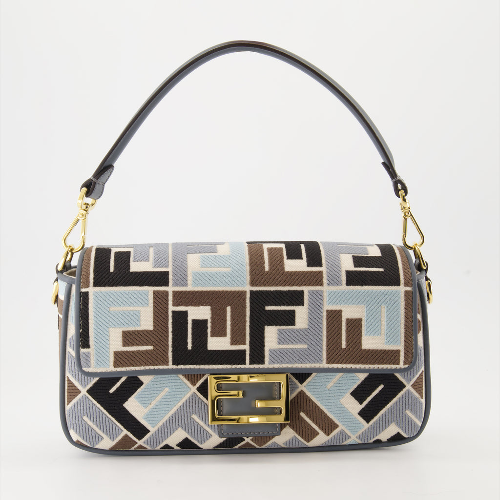 Handbags and shoulder bags Sac Baguette Fendi Blue Femme