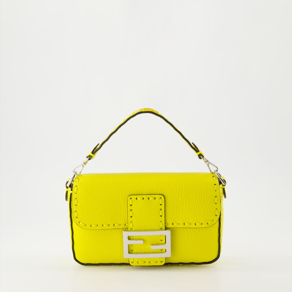 Borse a mano e a spalla Sac Baguette Fendi Giallo Femme