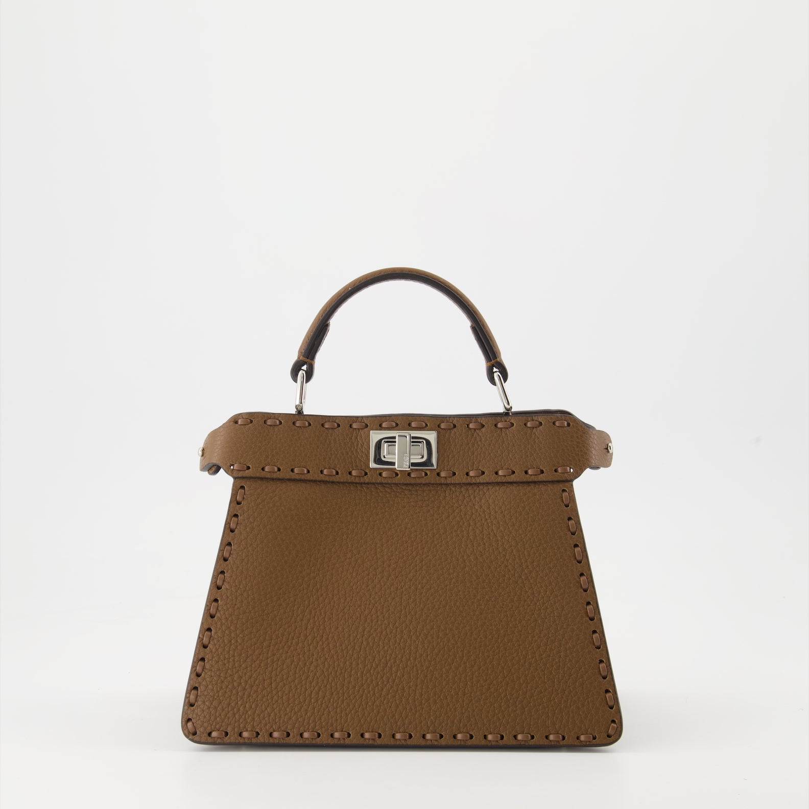Bolsas de mão e de ombro Sac Peekaboo ISeeU Fendi Marrom Femme