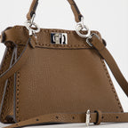 Bolsas de mão e de ombro Sac Peekaboo ISeeU Fendi Marrom Femme