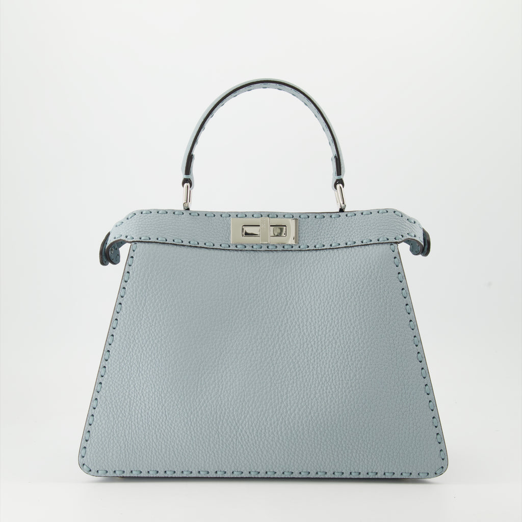 Handbags and shoulder bags Peekaboo ISeeU Bag Fendi Blue Femme