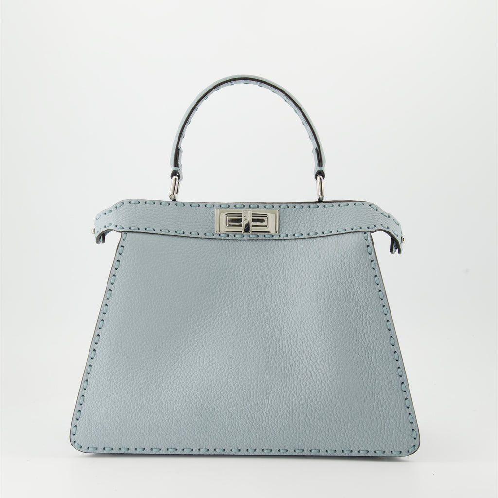 Handbags and shoulder bags Peekaboo ISeeU Bag Fendi Blue Femme