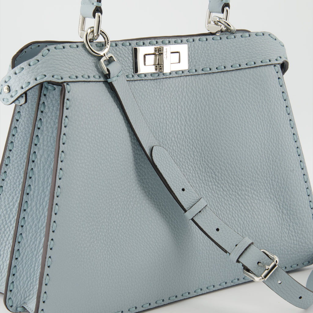 Handbags and shoulder bags Peekaboo ISeeU Bag Fendi Blue Femme