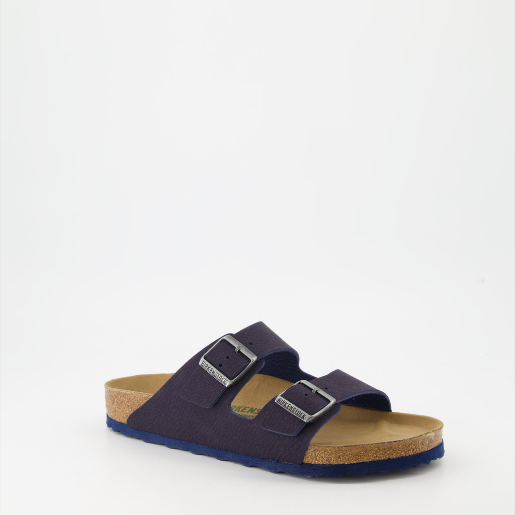 Open shoes Arizona Slippers Birkenstock Blue Man
