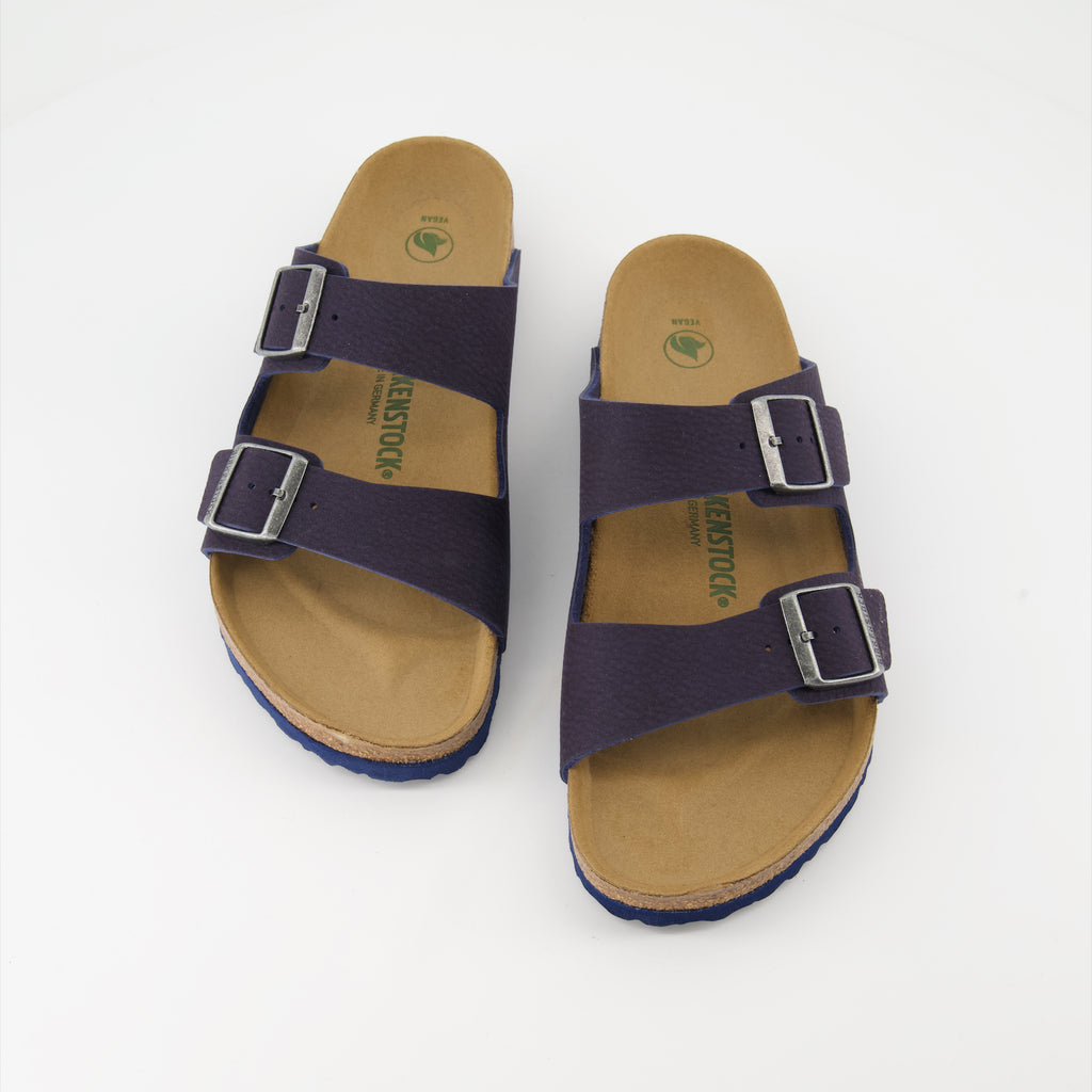 Open shoes Arizona Slippers Birkenstock Blue Man