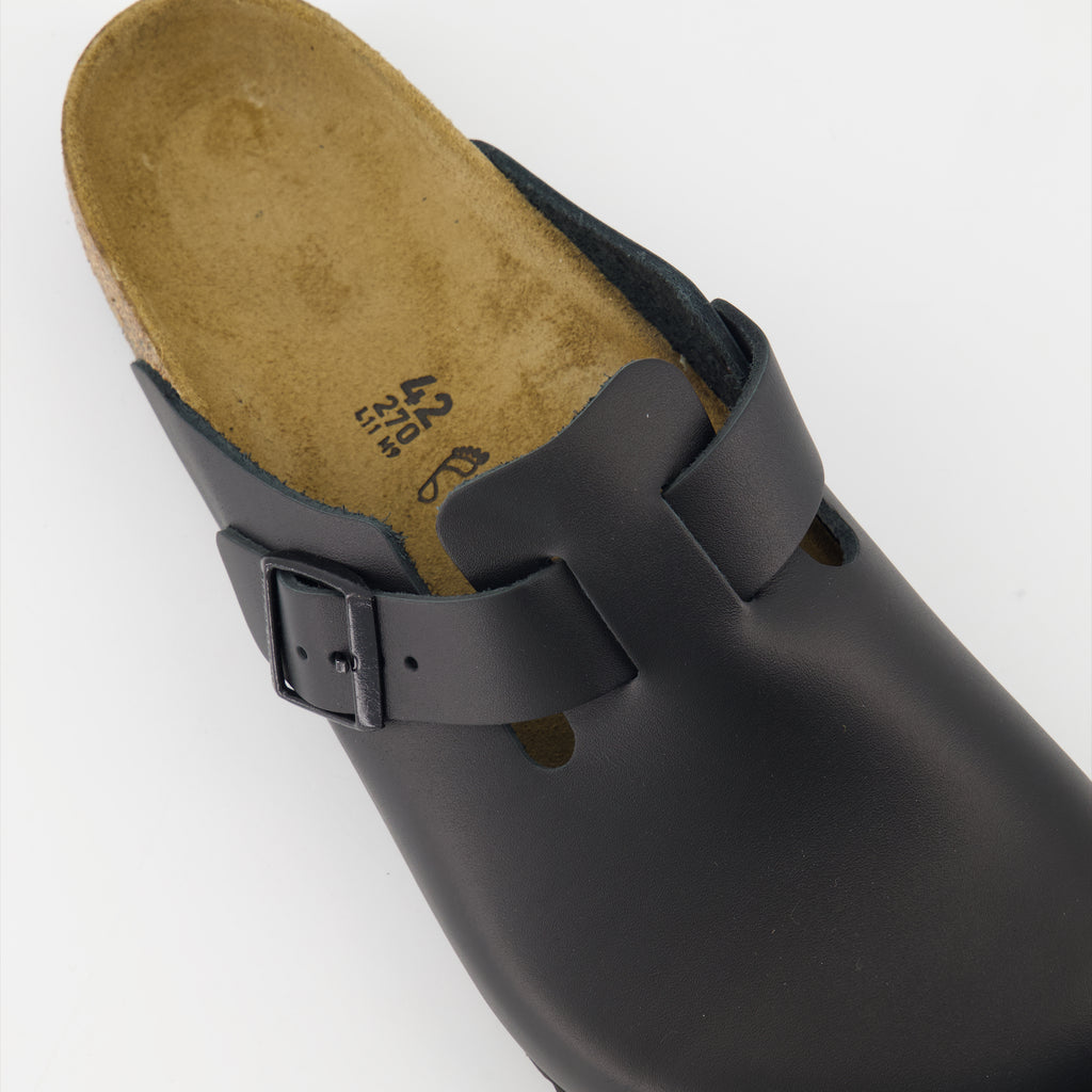 Chaussures ouvertes Mules Boston Birkenstock Noir Homme