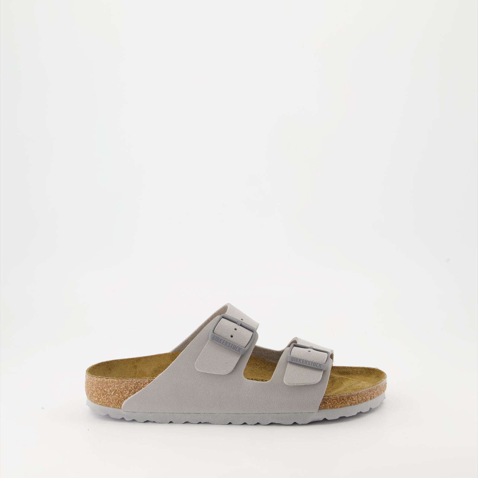 Chaussures ouvertes Claquettes Arizona Birko-Flor Birkenstock Gris Homme