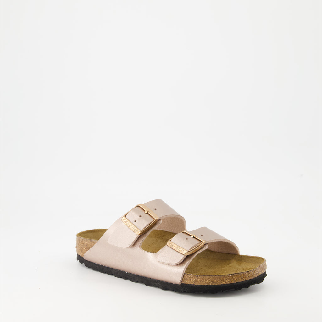 オープントゥシューズ アリゾナ ビルコフローサンダル Birkenstock ピンク Femme