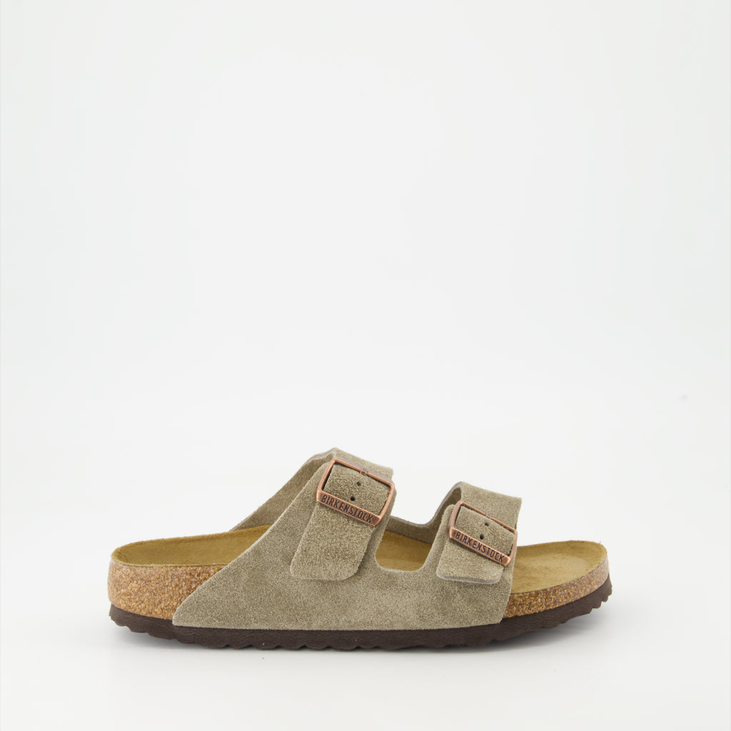 Open shoes Arizona Sandals Birkenstock Beige Man