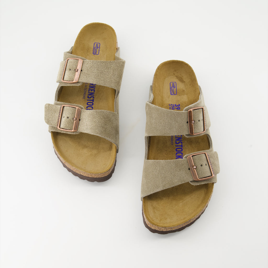 Open shoes Arizona Sandals Birkenstock Beige Man