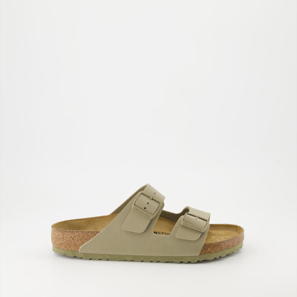 Offene schuhe Arizona Birko-Flor Sandalen Birkenstock Khaki Homme