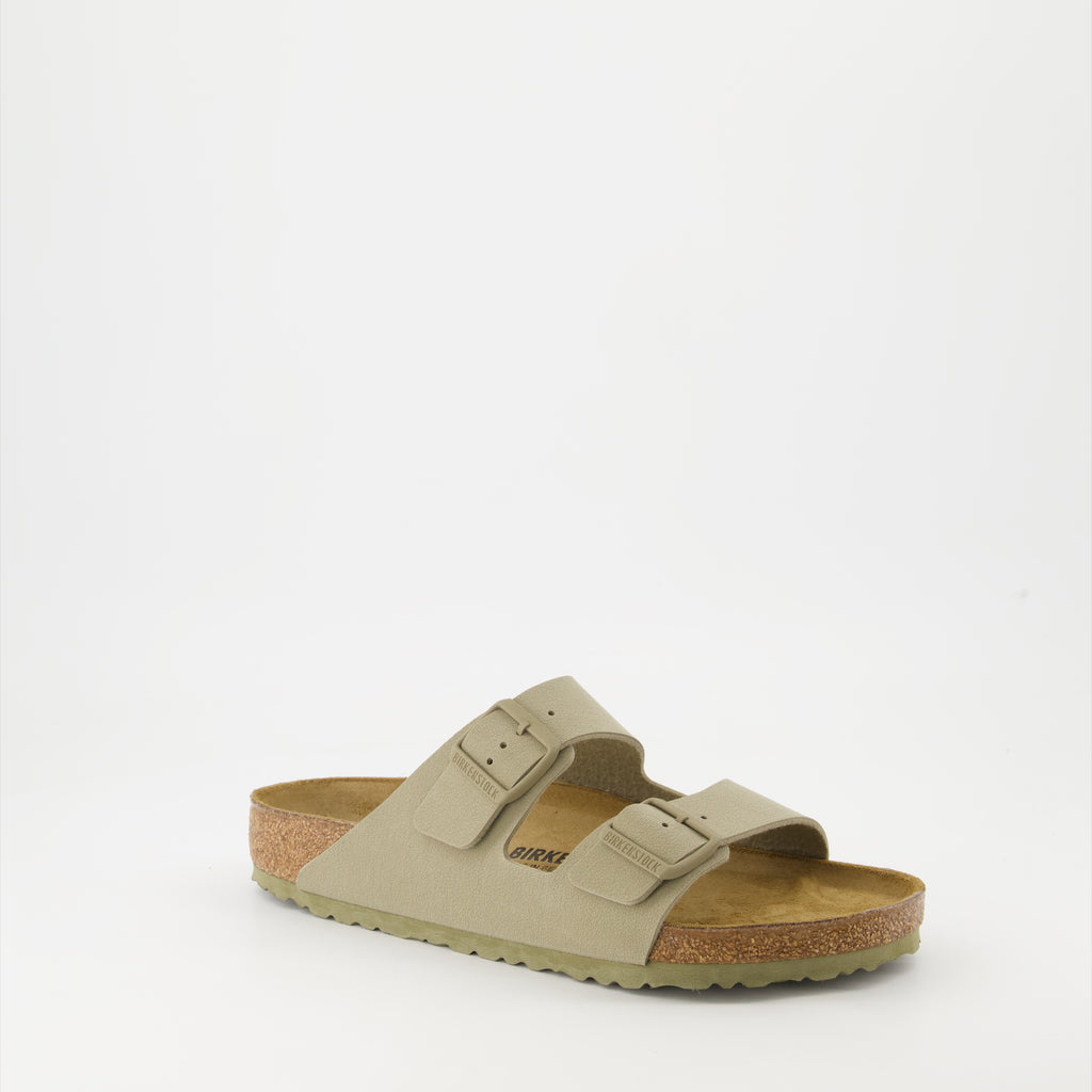 Offene schuhe Arizona Birko-Flor Sandalen Birkenstock Khaki Homme