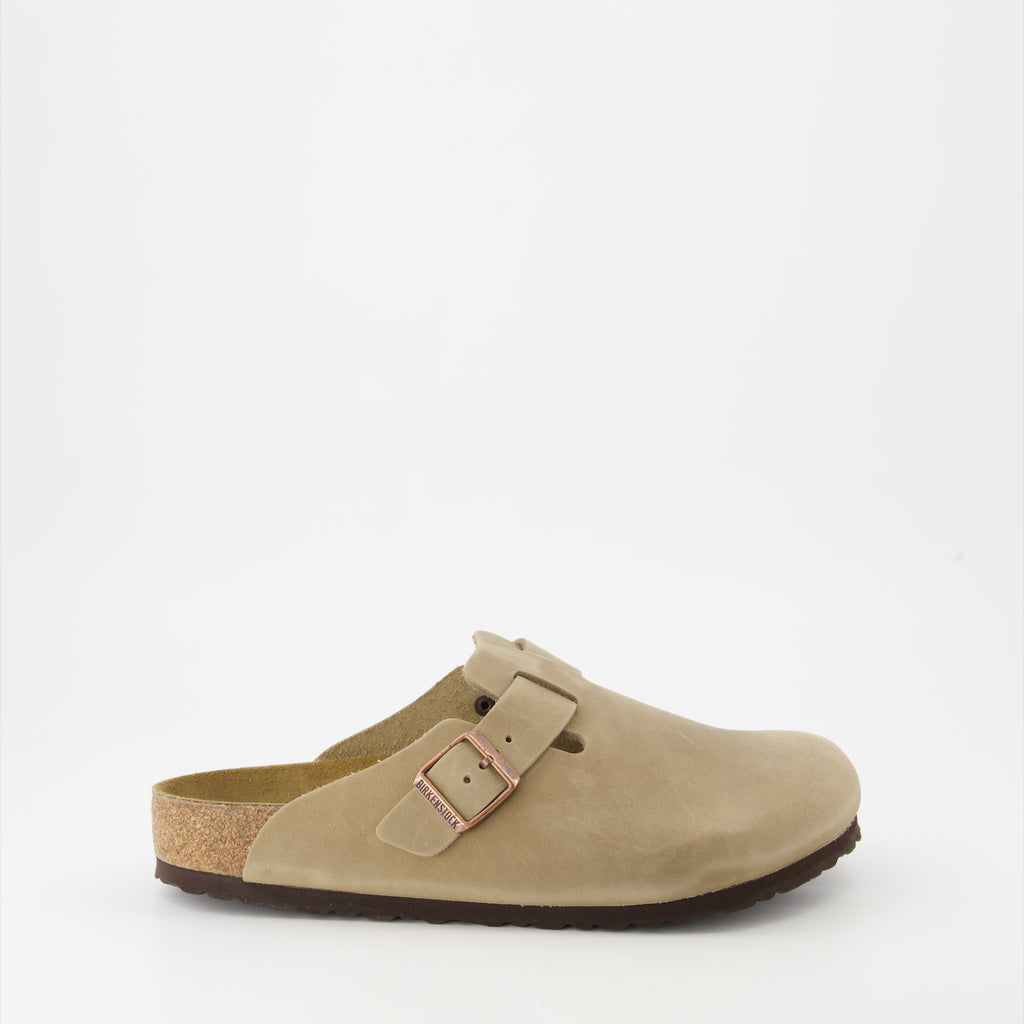 Open shoes Boston Mules Birkenstock Beige Man