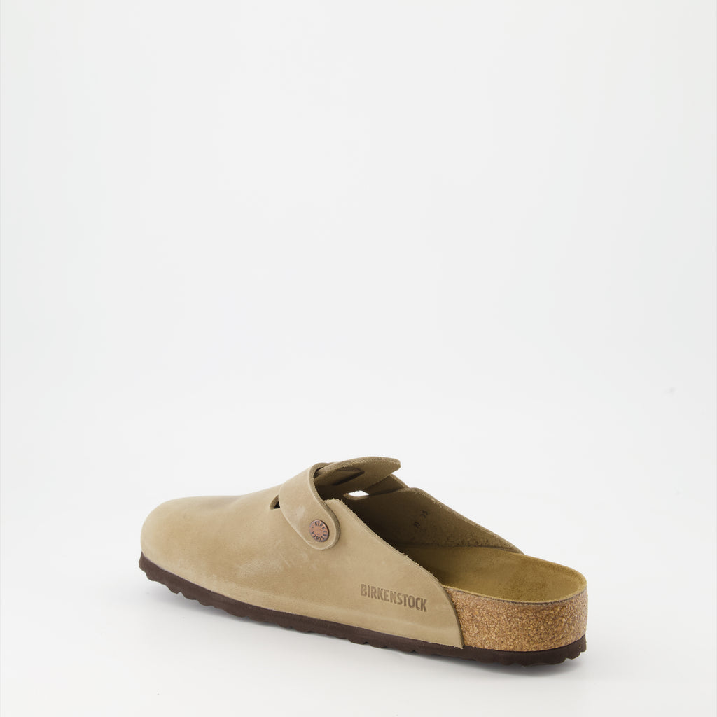 Open shoes Boston Mules Birkenstock Beige Man