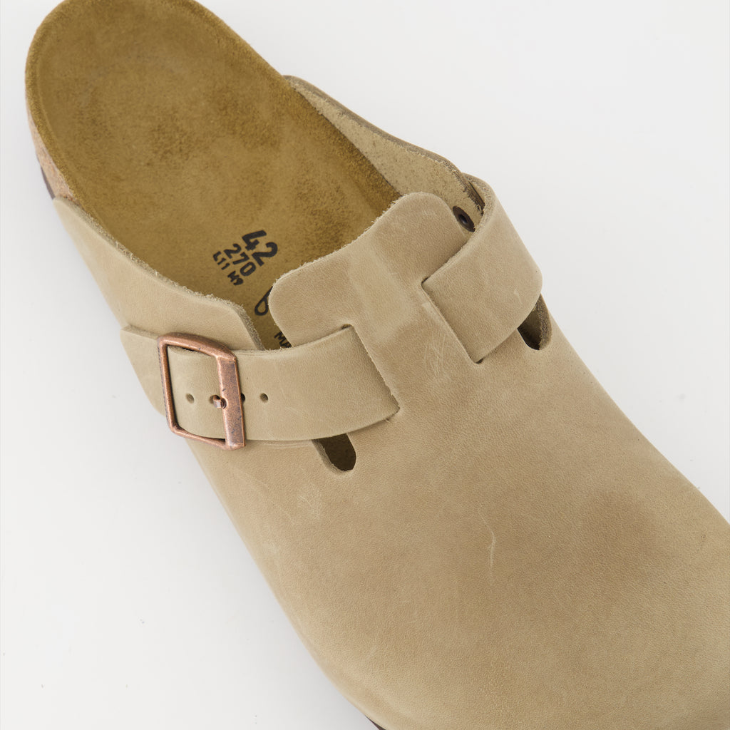 Open shoes Boston Mules Birkenstock Beige Man