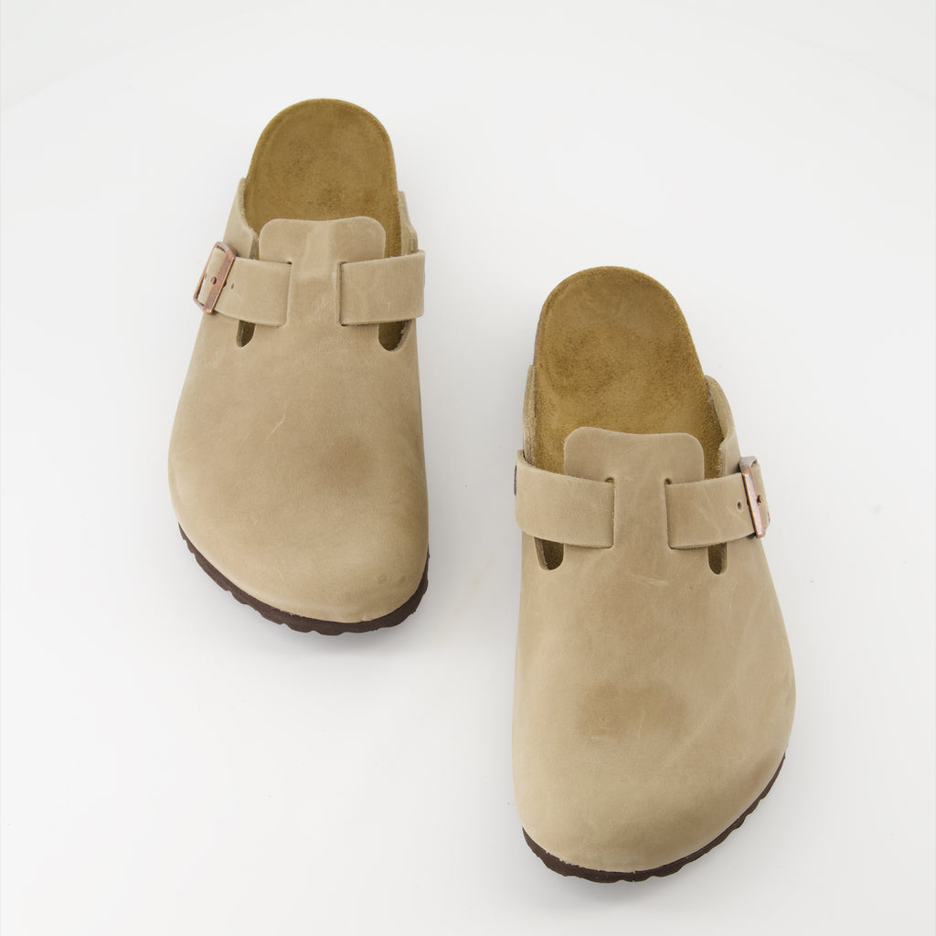 Open shoes Boston Mules Birkenstock Beige Man