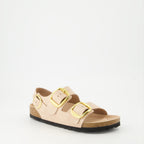 Open shoes Milano Big Buckle Sandals Birkenstock Beige Women