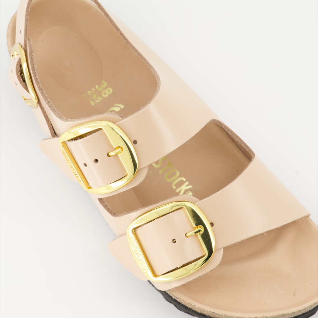 Open shoes Milano Big Buckle Sandals Birkenstock Beige Women