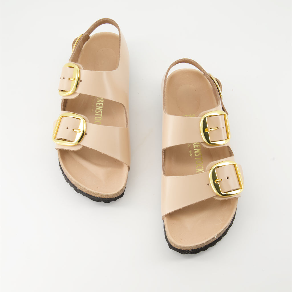 Open shoes Milano Big Buckle Sandals Birkenstock Beige Women