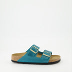 Open shoes Arizona Slides Birkenstock Blue Women