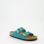 Open shoes Arizona Slides Birkenstock Blue Women