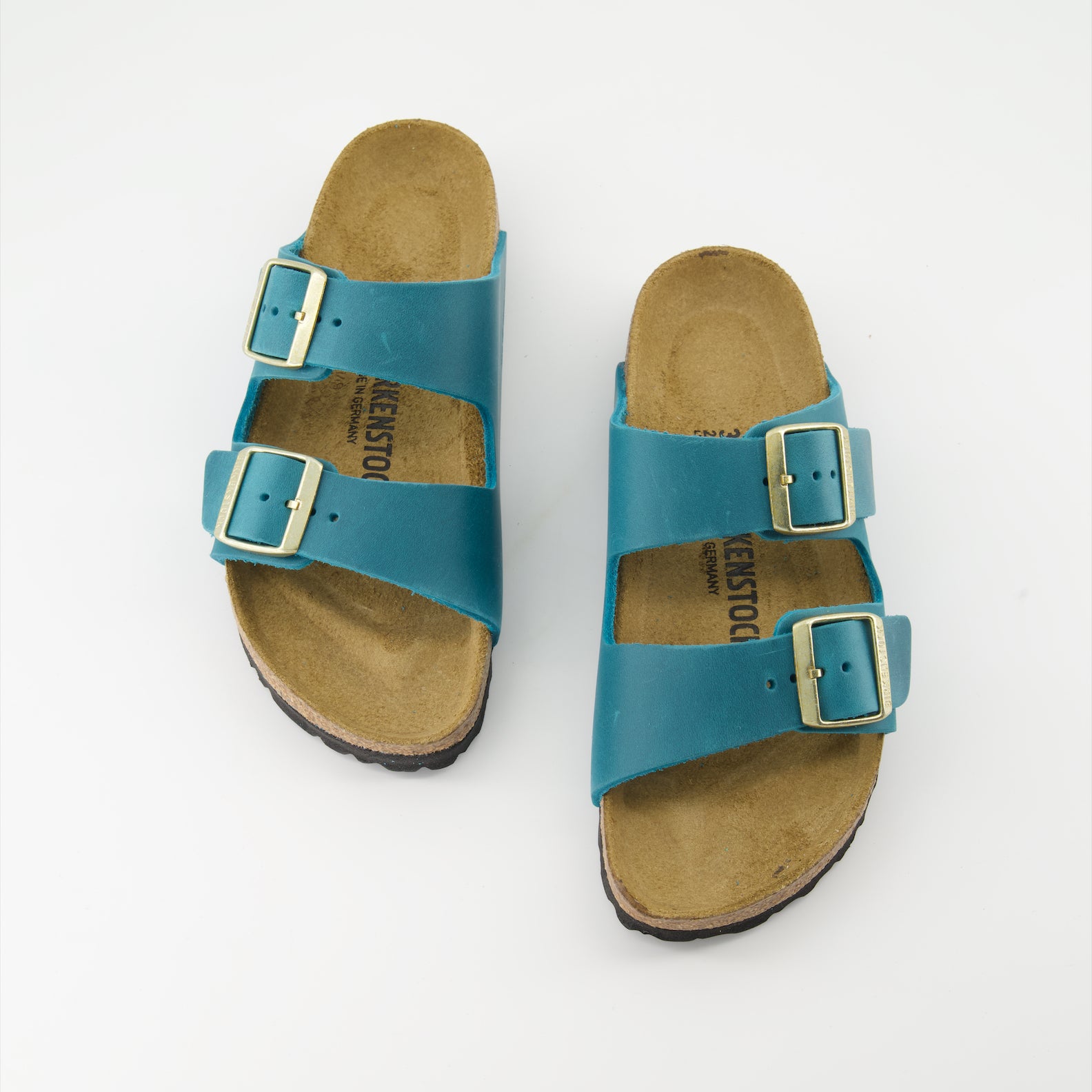 Open shoes Arizona Slides Birkenstock Blue Women